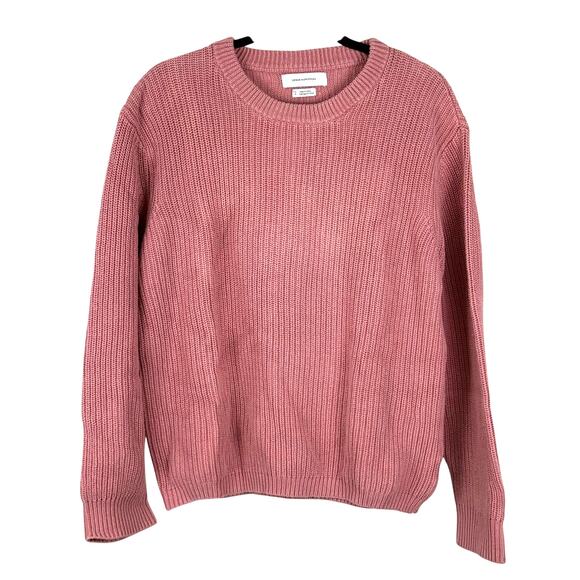 Urban Outfitters Pink Oversized Knit 100% Cotton Crew Neck Sweater - Small - Picture 1 of 6